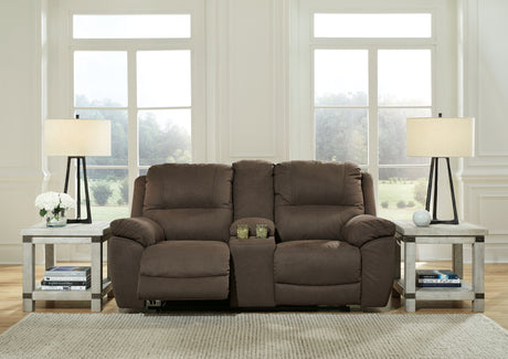 Nashville Furniture Outlets - Ashley Furniture - Next-Gen Gaucho Living Room - DBL Rec Loveseat w/Console / Espresso - 5420494