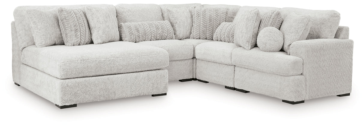 Nashville Furniture Outlets - Ashley Furniture - Cuddle Plush Sectional - 5-Piece Sectional with Chaise / Arctic - PC59106S11