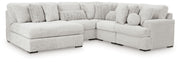 Nashville Furniture Outlets - Ashley Furniture - Cuddle Plush Sectional - 5-Piece Sectional with Chaise / Arctic - PC59106S11