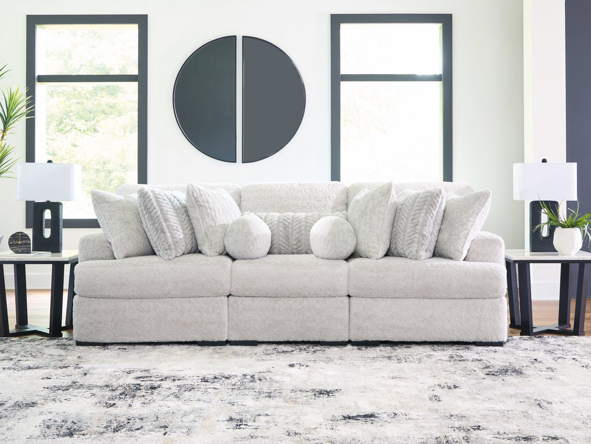 Nashville Furniture Outlets - Ashley Furniture - Cuddle Plush Sectional - RAF 3-Piece Sectional / Arctic - PC59106S5