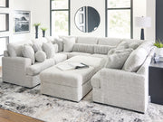 Nashville Furniture Outlets - Ashley Furniture - Cuddle Plush Sectional - RAF 10-Piece Sectional / Arctic - PC59106S10