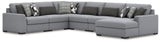Nashville Furniture Outlets - Ashley Furniture - Bealton Sectional - RAF 6-Piece Sectional with Chaise / Salt and Pepper - 61305S12