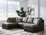 Nashville Furniture Outlets - Ashley Furniture - Castille Way Sectional - RAF 2-Piece Sectional with Chaise / Fossil - PC62703S1
