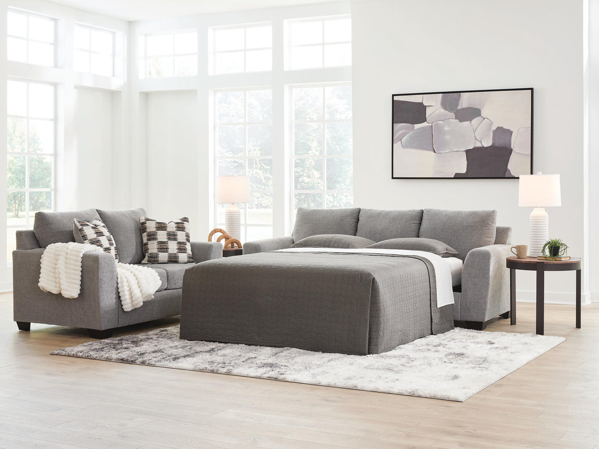 Nashville Furniture Outlets - Ashley Furniture - Loreo Living Room - Queen Sofa Sleeper / Flint - 6310339