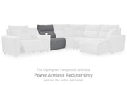 Nashville Furniture Outlets - Ashley Furniture - ModMax II Sectional - PWR Armless REC w/ADJ Headrest / Salt and Pepper - 6590631