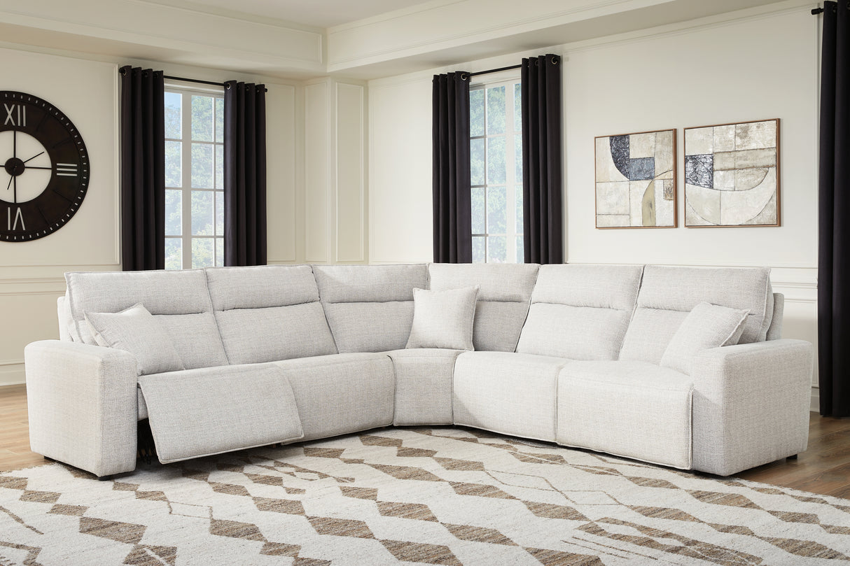Nashville Furniture Outlets - Ashley Furniture - ModMax II Sectional - 5-Piece Power Reclining Sectional / Stone - 65907S8