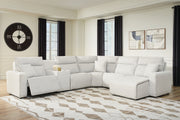 Nashville Furniture Outlets - Ashley Furniture - ModMax II Sectional - 6-Piece Power Reclining Sectional with Chaise and Console / Stone - 65907S6