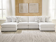 Nashville Furniture Outlets - Ashley Furniture - Misty-Lakes Sectional - 4-Piece Double Chaise Sectional / Chalk - PC66906S8