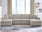 Nashville Furniture Outlets - Ashley Furniture - ModMax Luxe Sectional - RAF 4-Piece Double Storage Chaise Sectional / Flint - 68605S62
