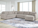 Nashville Furniture Outlets - Ashley Furniture - ModMax Luxe Sectional - RAF 5-Piece Sectional with Storage Chaise and Pop Up Sleeper / Flint - 68605S105