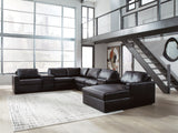 Nashville Furniture Outlets - Ashley Furniture - ModMax II Sectional - RAF 8-Piece Sectional with Chaise and Audio Consoles / Black - 74305S48