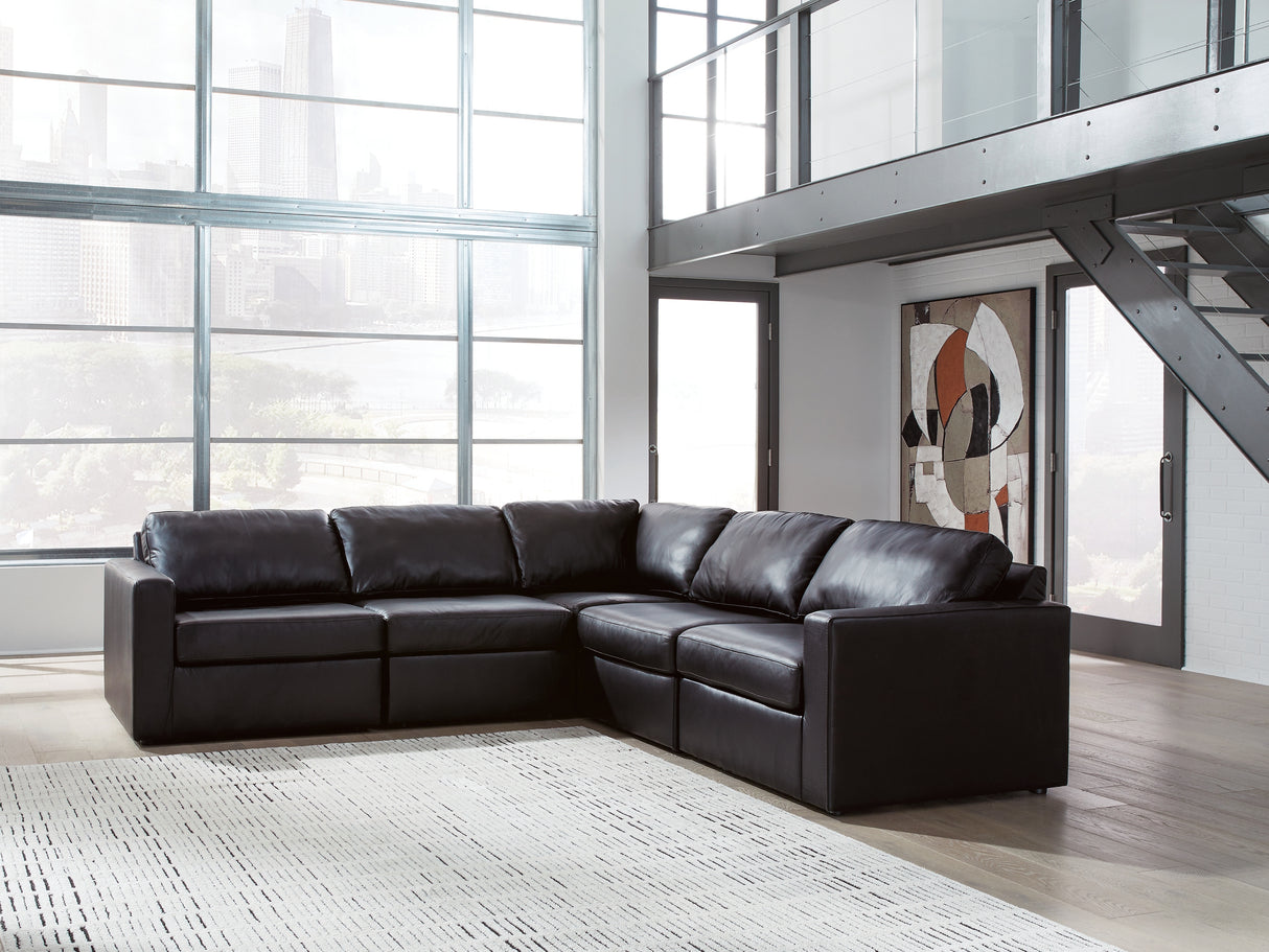 Nashville Furniture Outlets - Ashley Furniture - ModMax II Sectional - RAF 5-Piece Sectional / Black - 74305S6