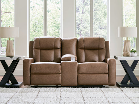 Nashville Furniture Outlets - Ashley Furniture - Mackmenville Living Room - DBL Rec Loveseat w/Console - 7471494
