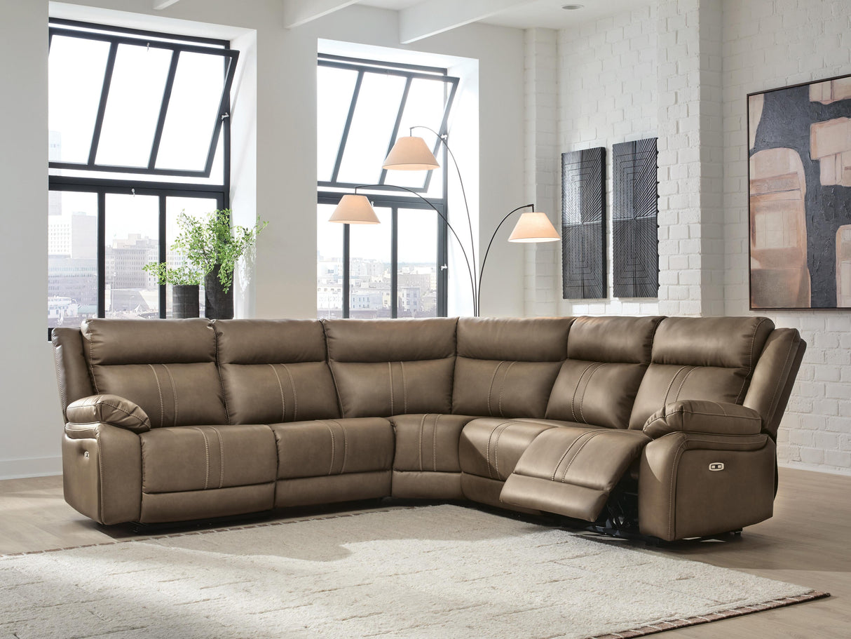 Nashville Furniture Outlets - Ashley Furniture - Max-Momentum Sectional - 5-Piece Power Reclining Sectional / Biscotti - PC82305S6
