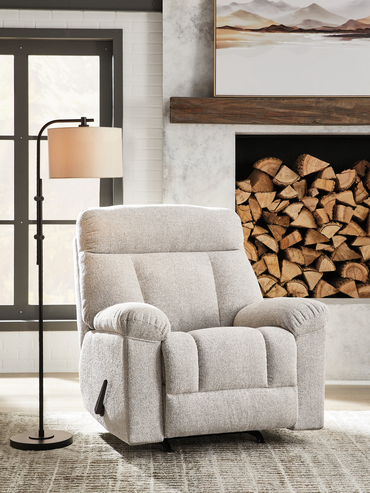 Nashville Furniture Outlets - Ashley Furniture - Hoyne Park Living Room - Rocker Recliner / Cobble Stone - PC8281525
