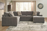 Nashville Furniture Outlets - Ashley Furniture - Larson Levee Sectional - RAF 3-Piece Sectional / Espresso - PC86205S1