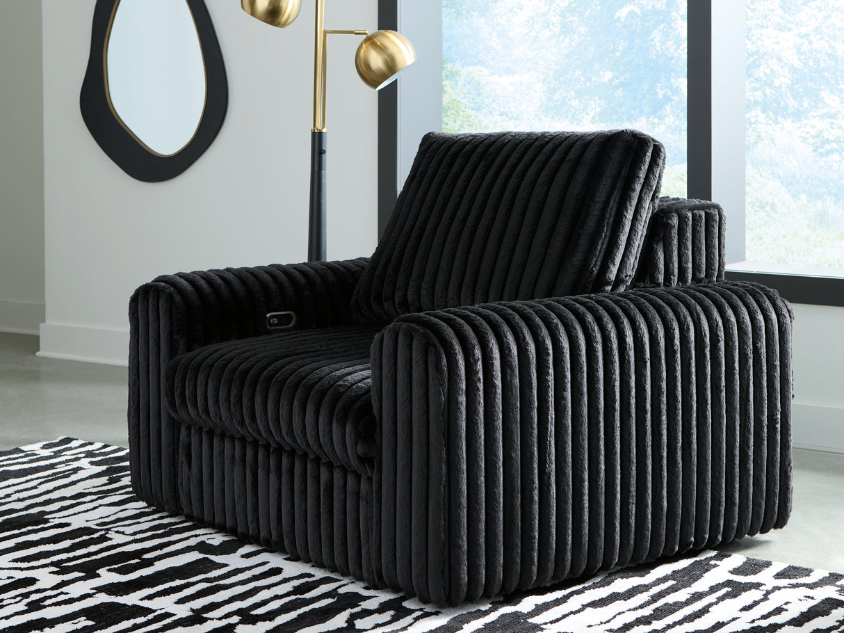 Nashville Furniture Outlets - Ashley Furniture - HamlinBay Living Room - Power Gliding Chaise / Onyx - PC8680315P