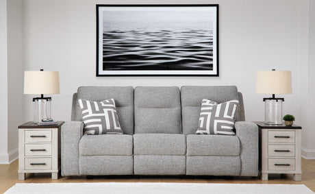 Nashville Furniture Outlets - Ashley Furniture - Biscoe Living Room - PWR REC Sofa with ADJ Headrest / Pewter - 9050315