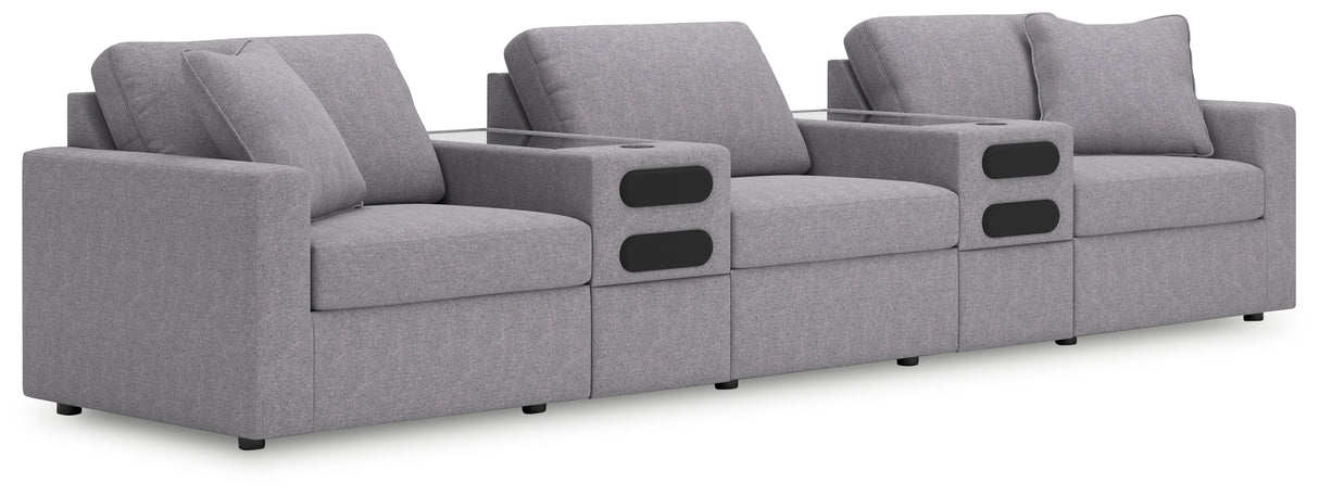 Nashville Furniture Outlets - Ashley Furniture - Modmax Sectional - RAF 5-Piece Sectional / Granite - 92104S15