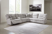 Nashville Furniture Outlets - Ashley Furniture - Acklen Place Sectional - 6-Piece Power Reclining Sectional / Pewter - 93605S9
