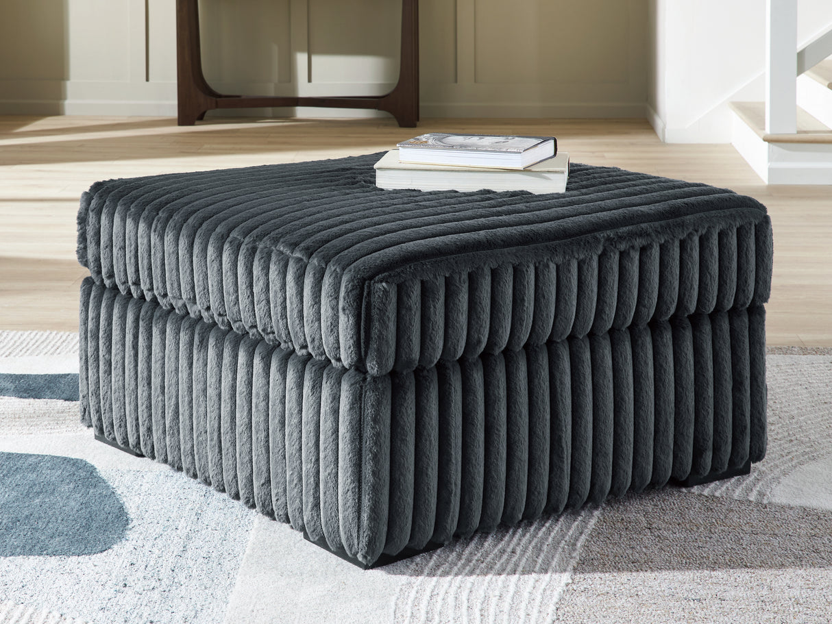 Nashville Furniture Outlets - Ashley Furniture - Midnight-Madness Living Room - Oversized Accent Ottoman / Gunmetal - 9810508