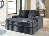 Nashville Furniture Outlets - Ashley Furniture - Midnight-Madness Living Room - Oversized Chaise / Gunmetal - 9810515