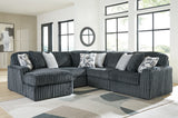 Nashville Furniture Outlets - Ashley Furniture - Midnight-Madness Sectional - RAF 5-Piece Sectional with Chaise / Gunmetal - 98105S22