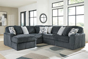 Nashville Furniture Outlets - Ashley Furniture - Midnight-Madness Sectional - RAF 5-Piece Sectional with Chaise / Gunmetal - 98105S22