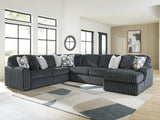 Nashville Furniture Outlets - Ashley Furniture - Midnight-Madness Sectional - LAF 4-Piece Sectional with Chaise / Gunmetal - 98105S2