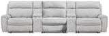 Nashville Furniture Outlets - Ashley Furniture - Social Pointe Sectional - 5-Piece Reclining Sectional with Storage Consoles / Pearl/Ash - PC98802S39