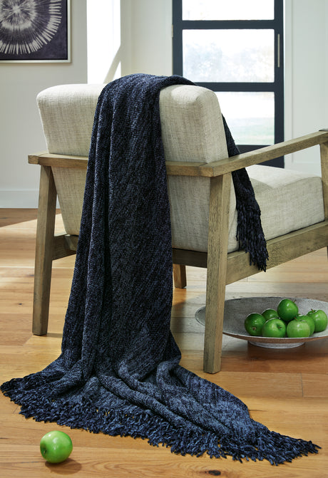 Nashville Furniture Outlets - Ashley Furniture - Tamish Throw (Set of 3) - Throw (3/CS) / Blue - A1001022