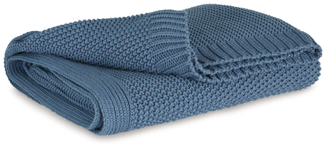 Nashville Furniture Outlets - Ashley Furniture - Gayelery Throw (Set of 3) - Throw (3/CS) / Blue - A1001087