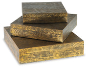 Nashville Furniture Outlets - Ashley Furniture - Keldy Box (Set of 3) - Box Set (3/CN) / Antique Brass Finish - A2000490