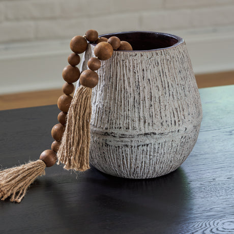 Nashville Furniture Outlets - Ashley Furniture - Claymount Vase - Vase / Distressed Brown - A2000635