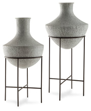 Nashville Furniture Outlets - Ashley Furniture - Estonbank Vase - Vase Set / Distressed Cream - A2000747A1