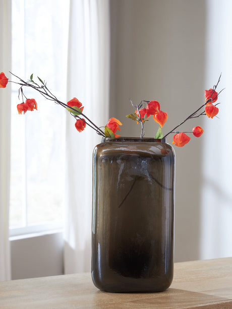 Nashville Furniture Outlets - Ashley Furniture - Sumner Vase - Vase / Gray/Gold Finish - A2000812