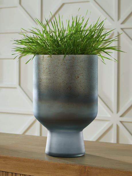 Nashville Furniture Outlets - Ashley Furniture - Pennmore Vase - Vase / Antique Blue - A2000813