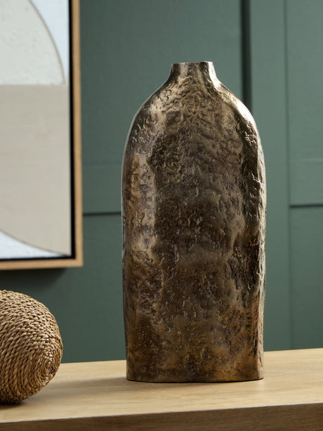 Nashville Furniture Outlets - Ashley Furniture - Wallmond Vase - Vase / Antique Brass Finish - A2000822