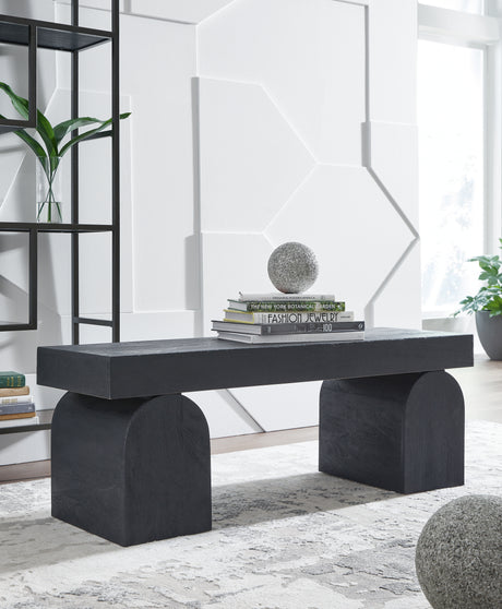 Nashville Furniture Outlets - Ashley Furniture - Holgrove Accent Bench - Accent Bench / Black / 50"W x 16"D x 18"H - A3000683