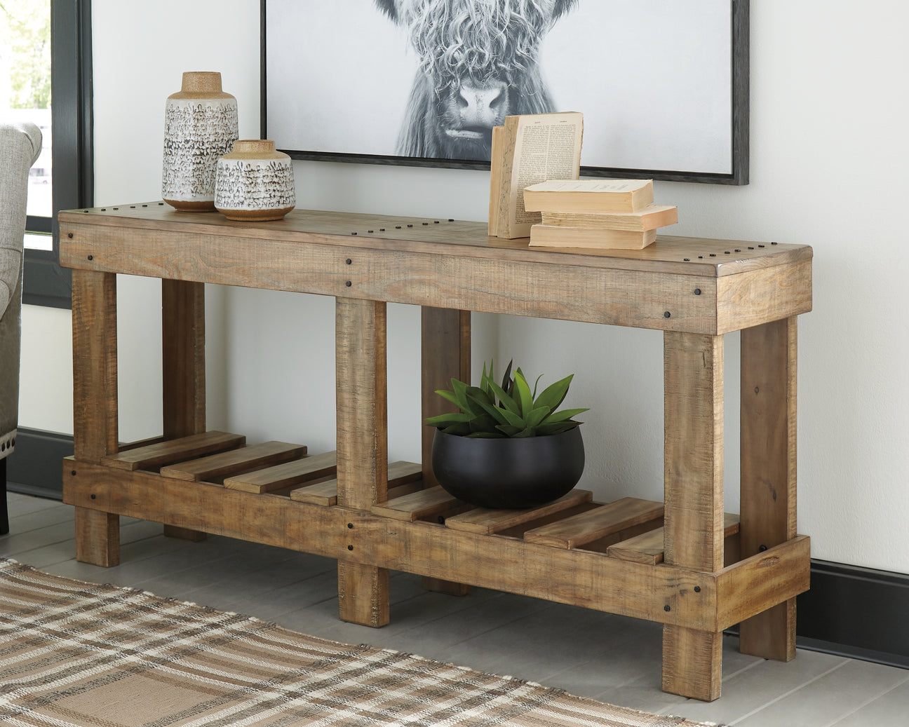 Nashville Furniture Outlets - Ashley Furniture - Susandeer Sofa/Console Table - Console Sofa Table / Brown - A4000219