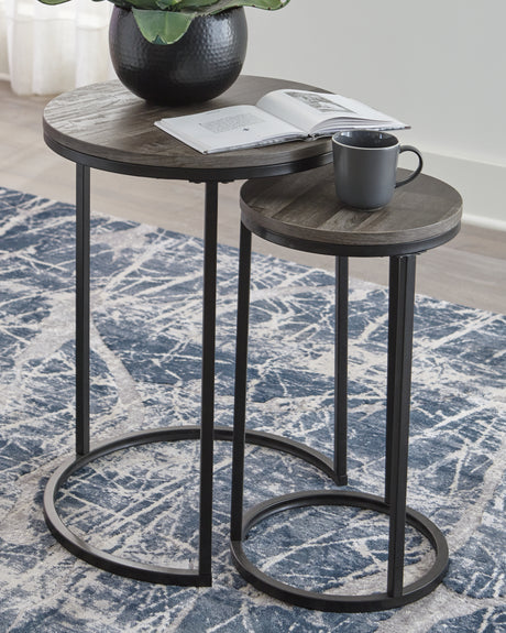 Nashville Furniture Outlets - Ashley Furniture - Briarsboro Accent Table (Set of 2) - Accent Table Set (Set of 2) / Black/Gray - A4000231