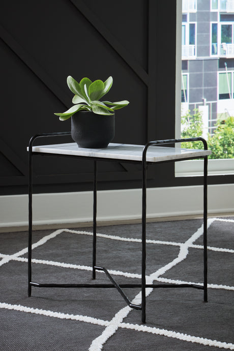Nashville Furniture Outlets - Ashley Furniture - Ashber Accent Table - Accent Table / White/Black - A4000609