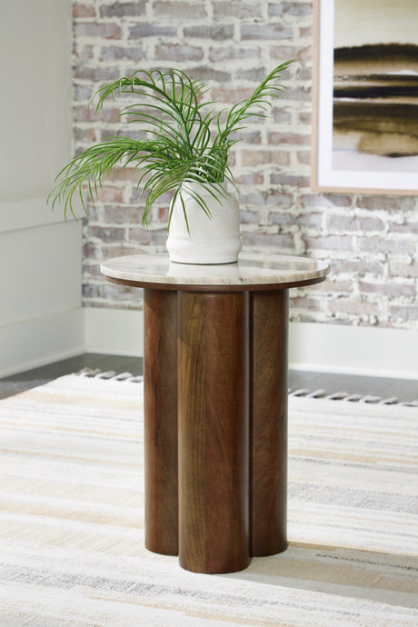 Nashville Furniture Outlets - Ashley Furniture - Henfield Accent Table - Accent Table / Beige/Brown - A4000623