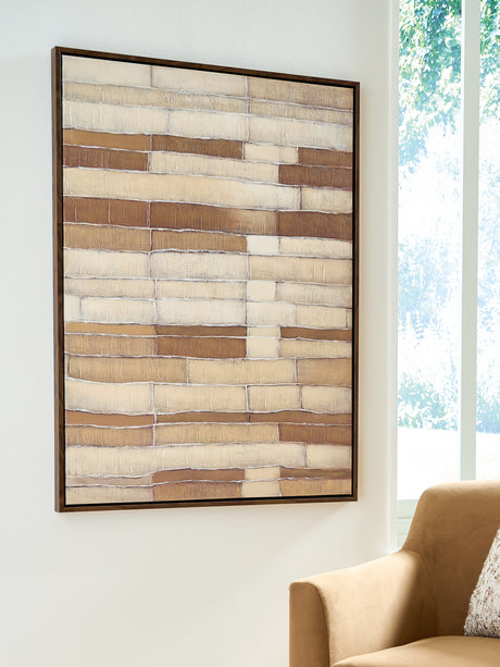 Nashville Furniture Outlets - Ashley Furniture - Kalanmore Wall Decor - Wall Art / Brown/Tan/White - A8000460