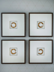 Nashville Furniture Outlets - Ashley Furniture - Dallbourne Wall Decor - Wall Art Set (4/CN) / White/Gold Finish - A8000491