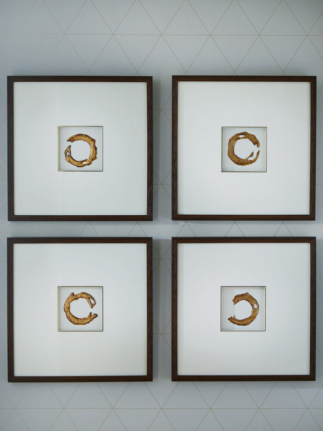 Nashville Furniture Outlets - Ashley Furniture - Dallbourne Wall Decor - Wall Art Set (4/CN) / White/Gold Finish - A8000491
