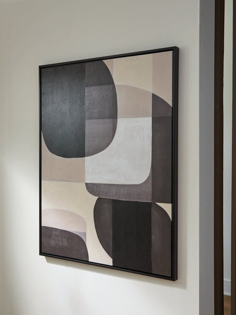Nashville Furniture Outlets - Ashley Furniture - Kesleigh Wall Decor - Wall Art / Black/White - A8000495