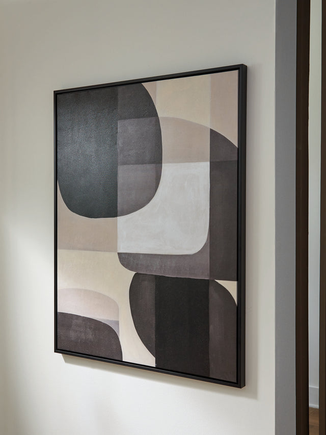 Nashville Furniture Outlets - Ashley Furniture - Kesleigh Wall Decor - Wall Art / Black/White - A8000495