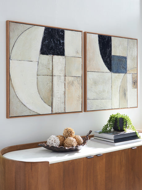Nashville Furniture Outlets - Ashley Furniture - Bexlen Wall Decor - Wall Art Set (Set of 2) / Tan/Taupe/Black - A8000498