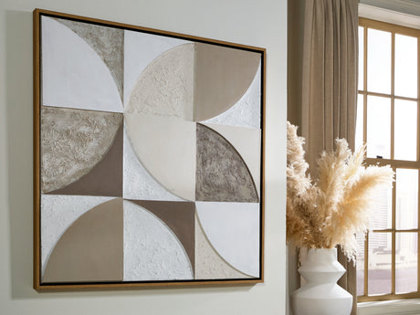 Nashville Furniture Outlets - Ashley Furniture - Harelman Wall Decor - Wall Art / Tan/Taupe/White - A8000502